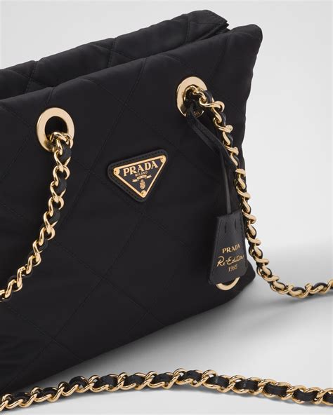 prada off the shoulder bag|Prada re nylon tote bag.